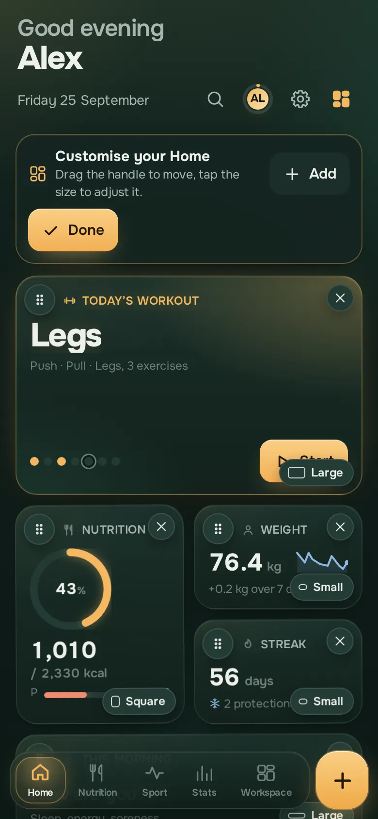 Ration app screen: Together