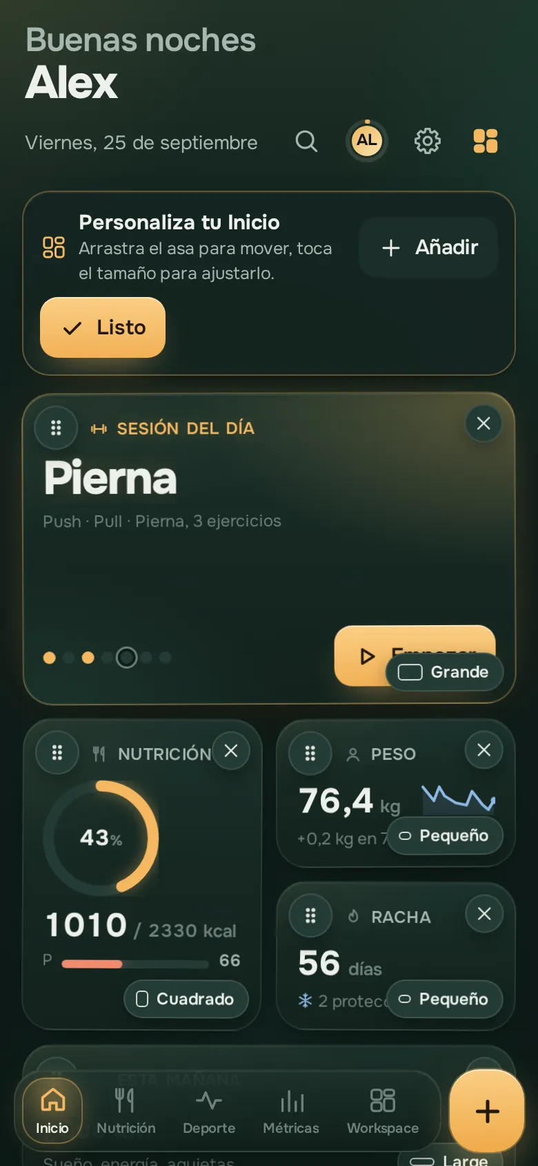 Pantalla de la app Ration: Entre varios