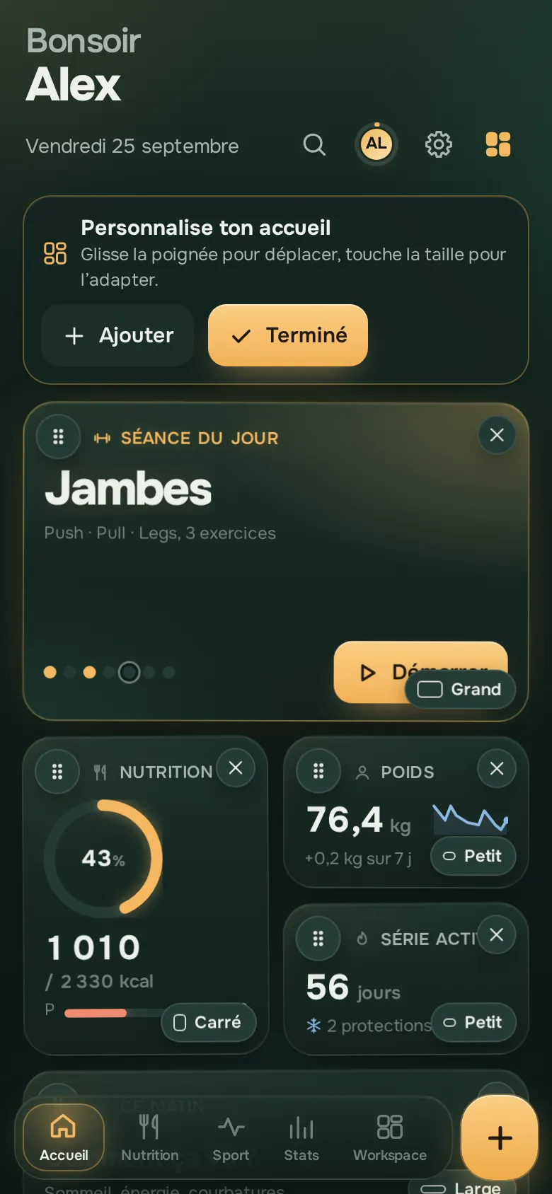 Écran de l’app Ration : À plusieurs