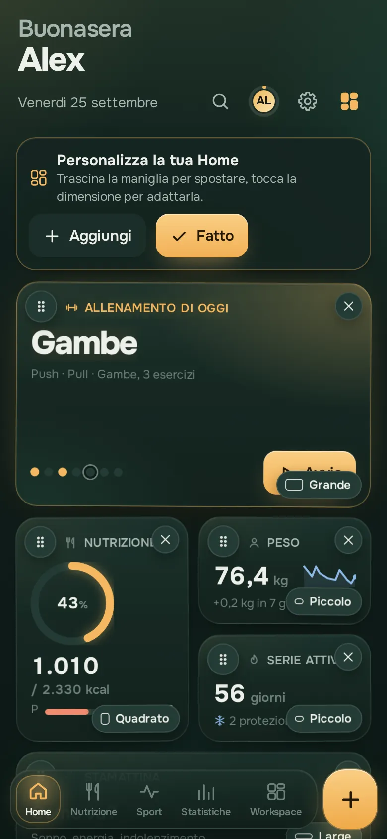 Schermata dell’app Ration: Insieme